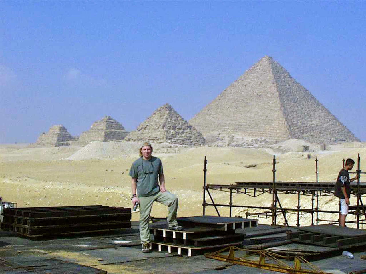 Gary Westcott in front of the Pyramids