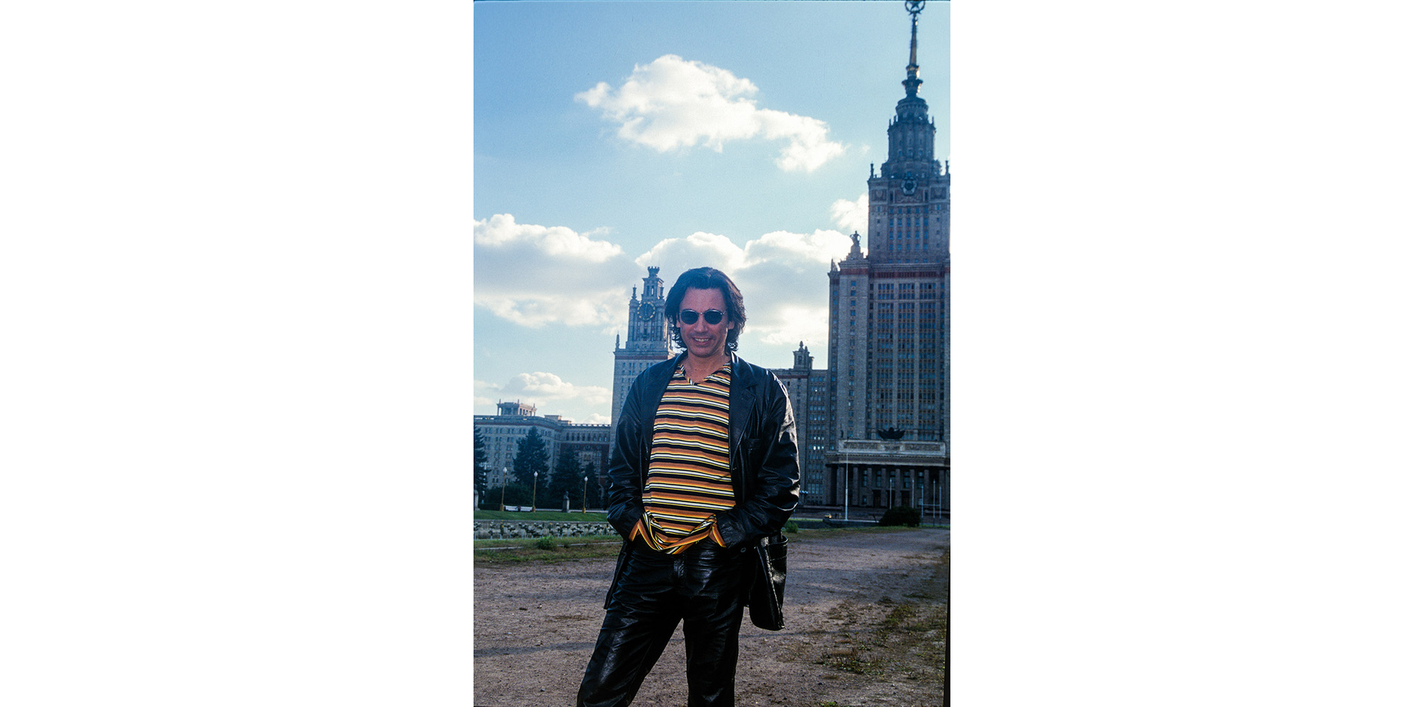 Jean Michel Jarre announcing the concert